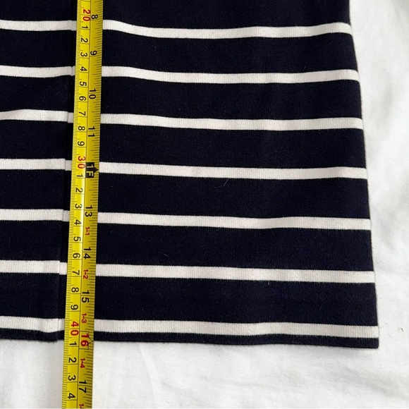 Boden skirt mini style Navy Blue White striped with pockets size 4 - Picture 3 of 7